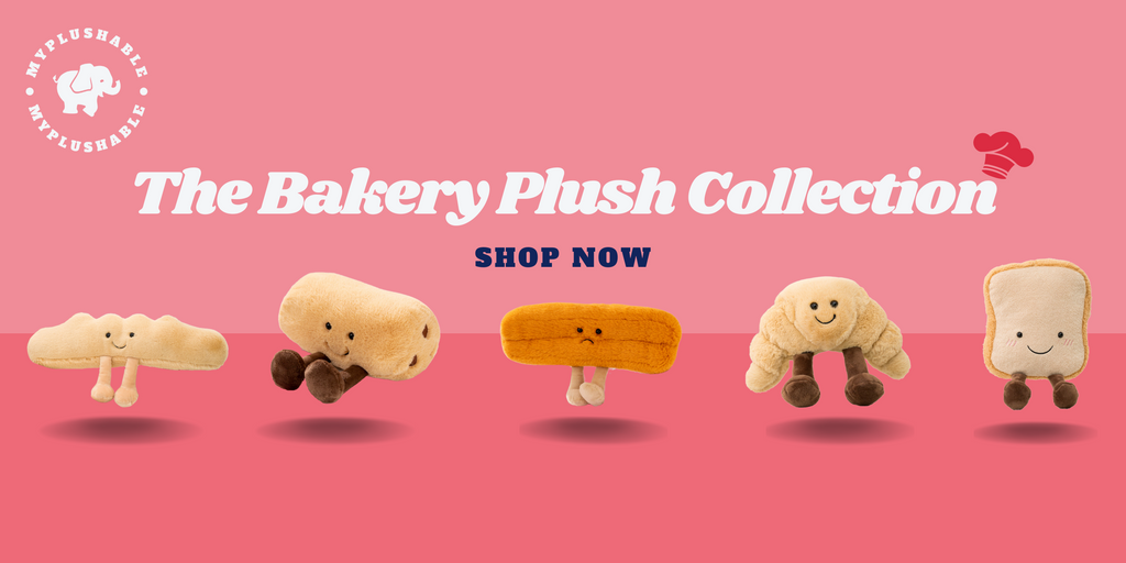 MyPatisserie Bakery Plush Toys, croissant, toast, pain au chocolate, baguette