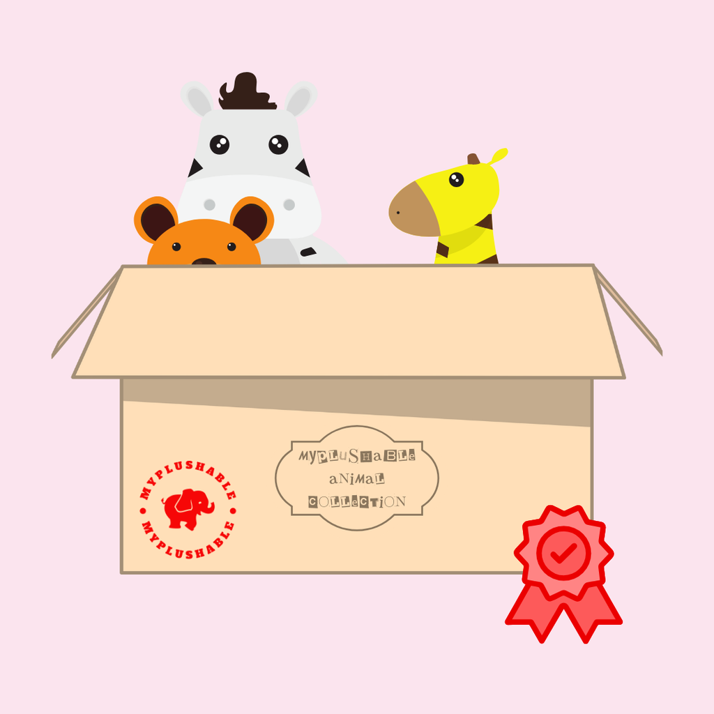 box of plush toys which are approved and quality checked