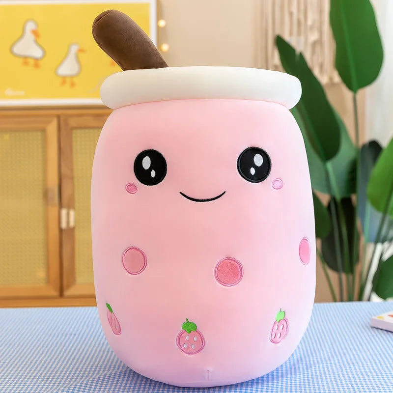 Boba Plush 9.8Inch Kawaii Plushies Bubble Tea Cute Pillow Soft Brown Milk Tea Stuffed Animal for Kids/Girls/Boys