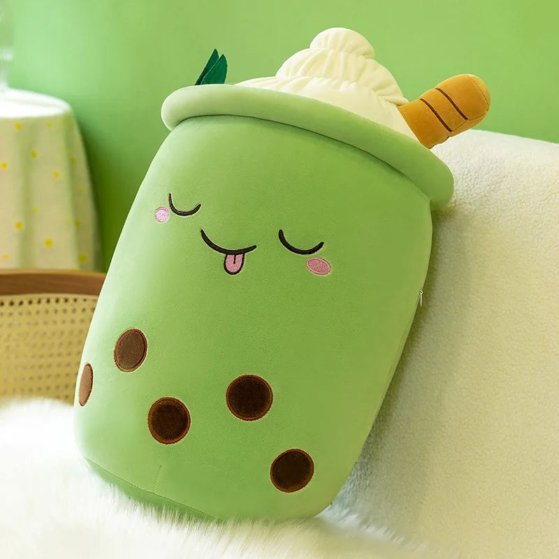 Boba Plush 9.8Inch Kawaii Plushies Bubble Tea Cute Pillow Soft Brown Milk Tea Stuffed Animal for Kids/Girls/Boys