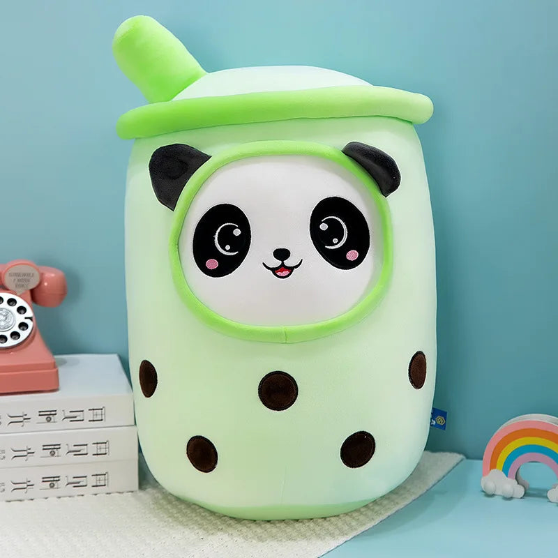 Boba Plush 9.8Inch Kawaii Plushies Bubble Tea Cute Pillow Soft Brown Milk Tea Stuffed Animal for Kids/Girls/Boys