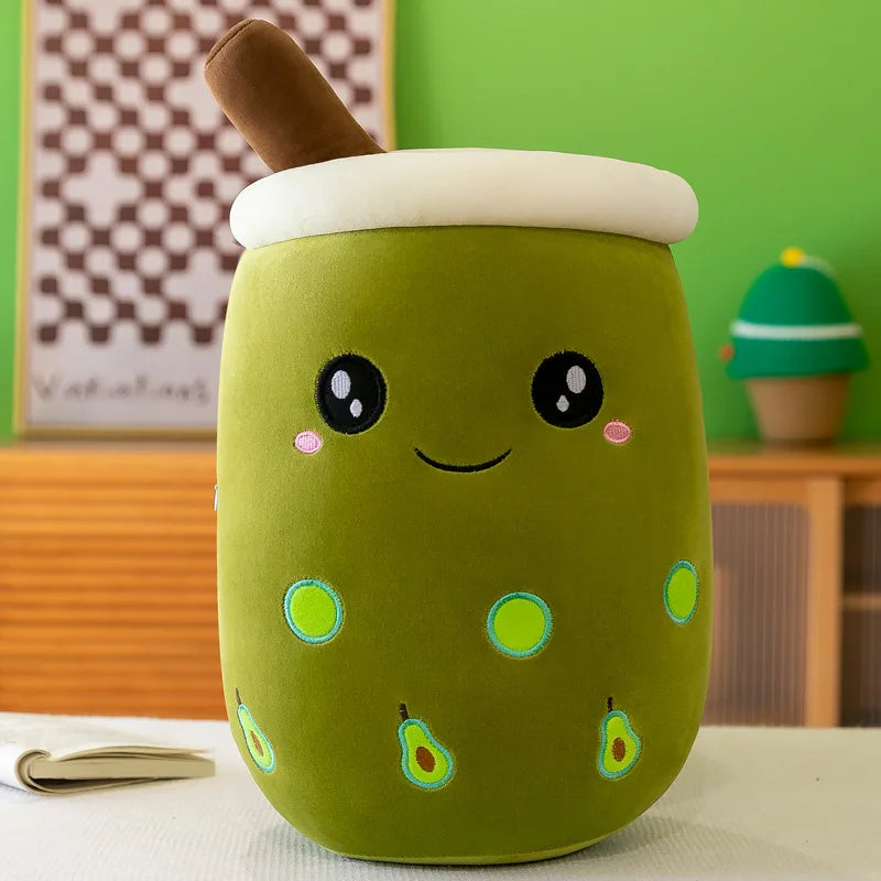 Boba Plush 9.8Inch Kawaii Plushies Bubble Tea Cute Pillow Soft Brown Milk Tea Stuffed Animal for Kids/Girls/Boys