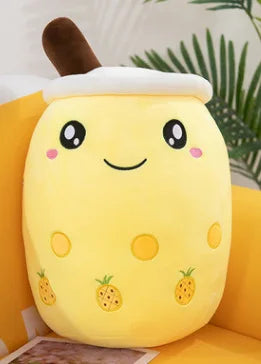 Boba Plush 9.8Inch Kawaii Plushies Bubble Tea Cute Pillow Soft Brown Milk Tea Stuffed Animal for Kids/Girls/Boys