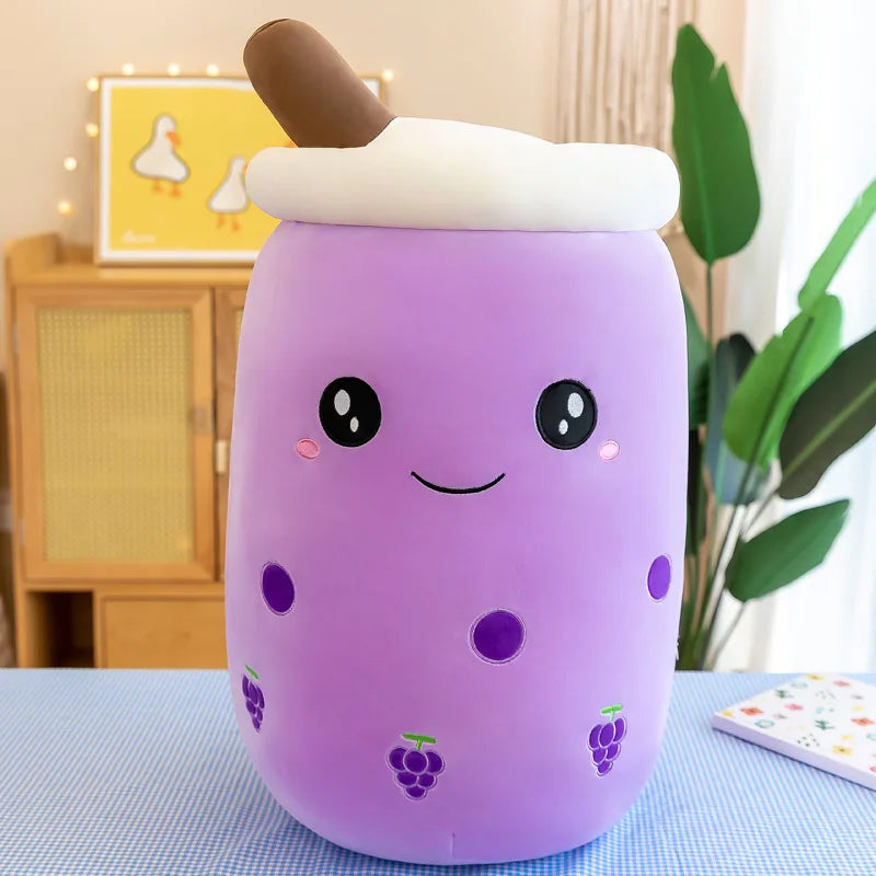 Boba Plush 9.8Inch Kawaii Plushies Bubble Tea Cute Pillow Soft Brown Milk Tea Stuffed Animal for Kids/Girls/Boys